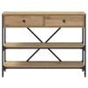 vidaXL Console Table with Drawer Brown 100 x 34.5 x 75 cm Wood