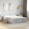 vidaXL Bed Frame with Drawers without Mattress Concrete Grey 135x190 cm Double