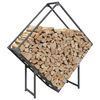 vidaXL Firewood Rack Anthracite 100x25x100 cm Cold-rolled steel