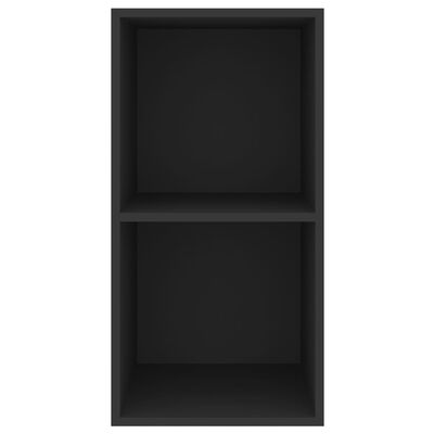 vidaXL Wall-mounted TV Cabinet Black 37x37x72 cm Engineered Wood