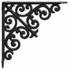 vidaXL Wall Shelf Brackets 12 pcs Black 9.5 x 9.5 x 3 cm Steel