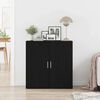 vidaXL Sideboard Black Oak 79 x 38 x 80 cm Engineered Wood