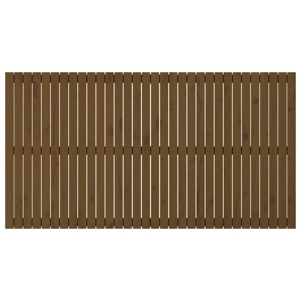 vidaXL Wall Headboard Honey Brown 204x3x110 cm Solid Wood Pine