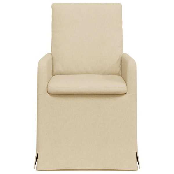 vidaXL Dining Chairs 2 pcs Cream 57 x 67 x 98 cm Fabric