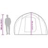 vidaXL Camping Tent Tunnel 4-Person Grey Waterproof