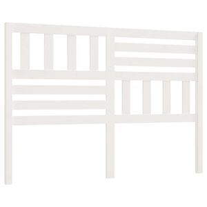 vidaXL Bed Headboard White 126x4x100 cm Solid Wood Pine