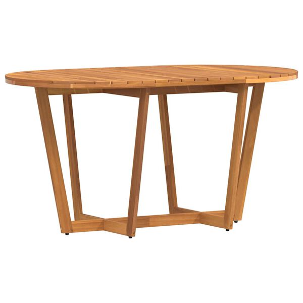 vidaXL Garden Dining Table Oval 150x90x75 cm Solid Wood Acacia