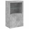 vidaXL Sideboard with LED Lights Concrete Grey 162x37x100 cm