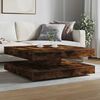 vidaXL Coffee Table 360-Degree Rotatable Smoked Oak 90x90x34.5 cm