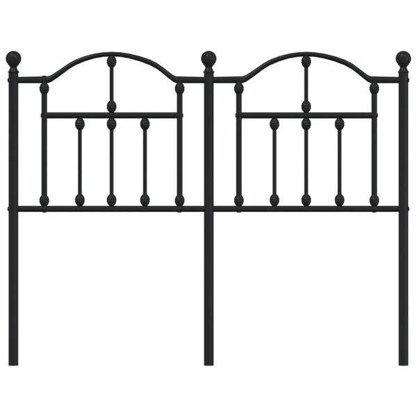 vidaXL Metal Replace Headboard Black 120 cm