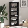 vidaXL Book Cabinet/Room Divider Black 60x30x167.5 cm Solid Wood Pine