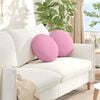 vidaXL Seat Cushions 2 pcs Pink &Oslash;40 x 13 cm Fabric