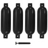 vidaXL Boat Fenders 4 pcs Black 51x14 cm PVC