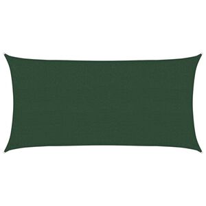 vidaXL Sunshade Sail 160 g/m&sup2; Dark Green 2x4 m HDPE