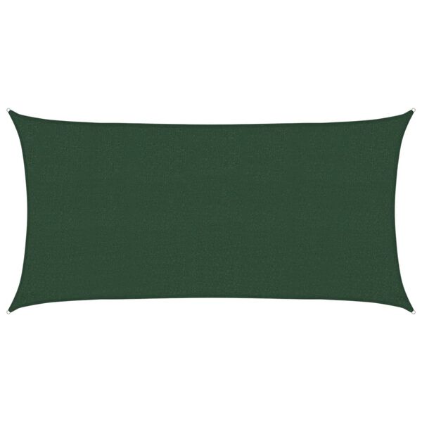 vidaXL Sunshade Sail 160 g/m&sup2; Dark Green 2x4 m HDPE