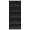 vidaXL Book Cabinet Black 80x30x189 cm Engineered Wood