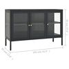 vidaXL Sideboard Anthracite 105x35x70 cm Steel and Glass