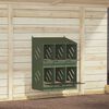 vidaXL Chicken Nesting Box with 6 Compartments Olive Green Metal