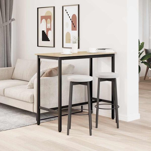 vidaXL Table Sonoma Oak 100 x 50 x 90.5 cm Engineered Wood and Steel