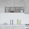 vidaXL Hanging Cabinet with Storage Concrete Grey 30 x 29.5 x 100 cm