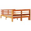 vidaXL Bed Frame with Headboard without Mattress Wax Brown 140x190 cm