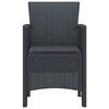 vidaXL Garden Chair 2 pcs Anthracite 53 x 49 x 85 cm PP