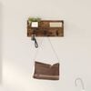 vidaXL Wall-Mounted Coat Rack Smoked Oak 40 x 10.5 x 18 cm