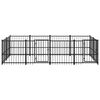 vidaXL Outdoor Dog Kennel Steel 7.51 m&sup2;