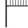 vidaXL Spike Ring Fence Black 200 x 200 cm Powder-Coated Steel