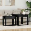 vidaXL Coffee Table Set 2 pcs Black Oak Engineered Wood