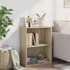 vidaXL 2-Tier Book Cabinet Sonoma Oak 60x30x76.5 cm Engineered Wood