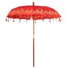 vidaXL Balinese Parasol Red 215 x 215 x 260 cm Cotton and Wood