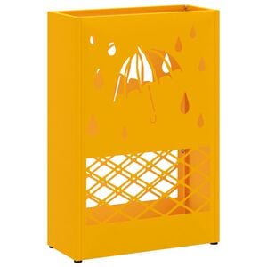 vidaXL Umbrella Stand Mustard yellow 28 x 12 x 41 cm Steel