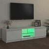 vidaXL TV Cabinet with LED Lights White 140x40x36 cm