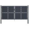 vidaXL Garden Gate Steel 300x200 cm Anthracite
