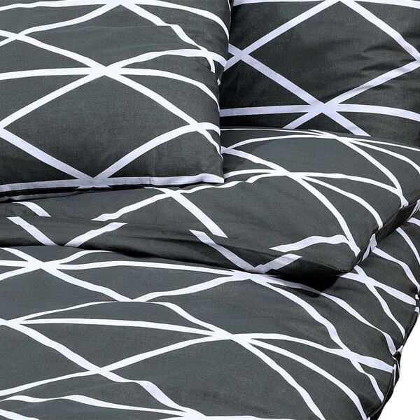 vidaXL Duvet Cover Set Grey 140x200 cm Cotton