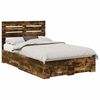 vidaXL Bed Frame with Drawer Smoked Oak 120 x 200 cm Engineered Wood