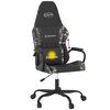vidaXL Massage Gaming Chair Black and Camouflage Faux Leather