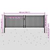 vidaXL Garden Fence Gate Steel 400x100 cm Anthracite