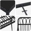 vidaXL Garden Dining Set 7 pcs Black Powder-Coated Steel