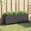 vidaXL Garden Planters with Wheels 2 pcs Black 107x32x38 cm Poly Rattan