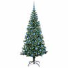 vidaXL Artificial Pre-lit Christmas Tree Green 180 cm PVC and Metal