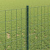 vidaXL Fence with Post Green 1 x 10 m Steel and PVC