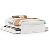 vidaXL Bed Frame without Mattress with Drawers White 140x190 cm Solid Wood Pine