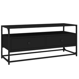 vidaXL TV Cabinet Black 100x35x45 cm Engineered Wood