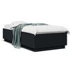 vidaXL Bed Frame with LED without Mattress Black 90x200 cm
