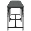 vidaXL Dining Bench Dark Grey 124x32x45 cm Steel and Fabric