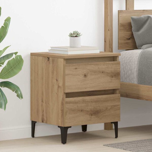 vidaXL Bedside Cabinet 2 pcs Artisan oak 40 x 35 x 50 cm