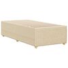 vidaXL Bed Frame without Mattress Cream 90x190 cm Single Fabric