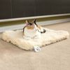 HuggleHounds Fleece Pet Mat L Wool White